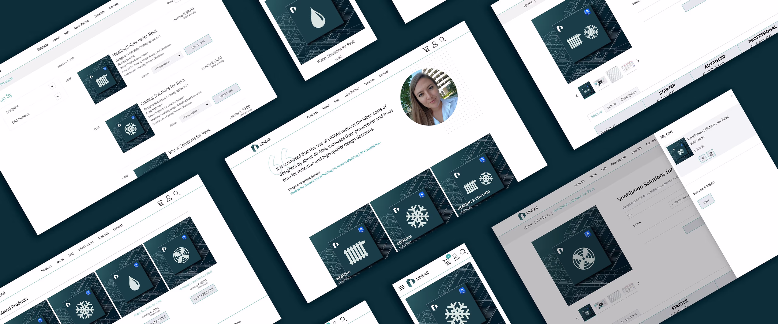 Collage of frontend images