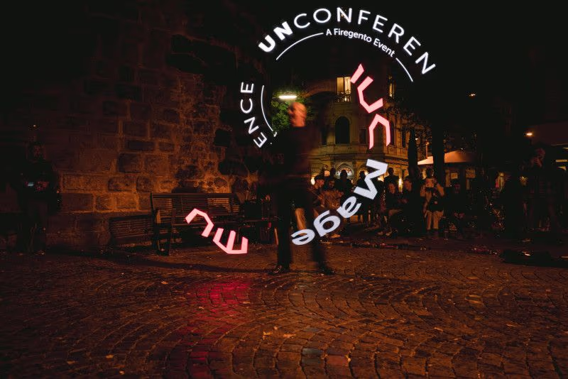 Eine Lichtershow der MUC