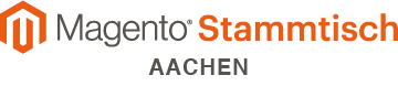 Schriftzug "Magento Stammtisch Aachen"