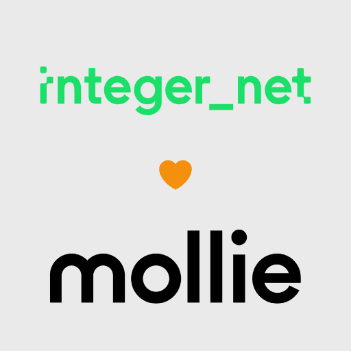 integer_net herz (in orange) mollie auf grauem Hintergrund